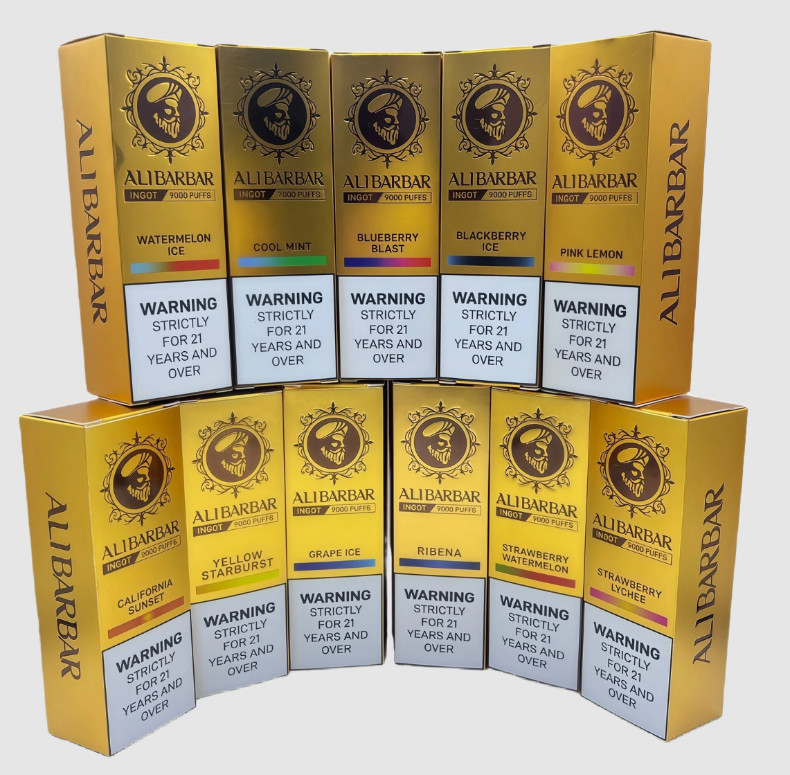 Ali Barbar Ingot 9000 Puffs Vapes Display