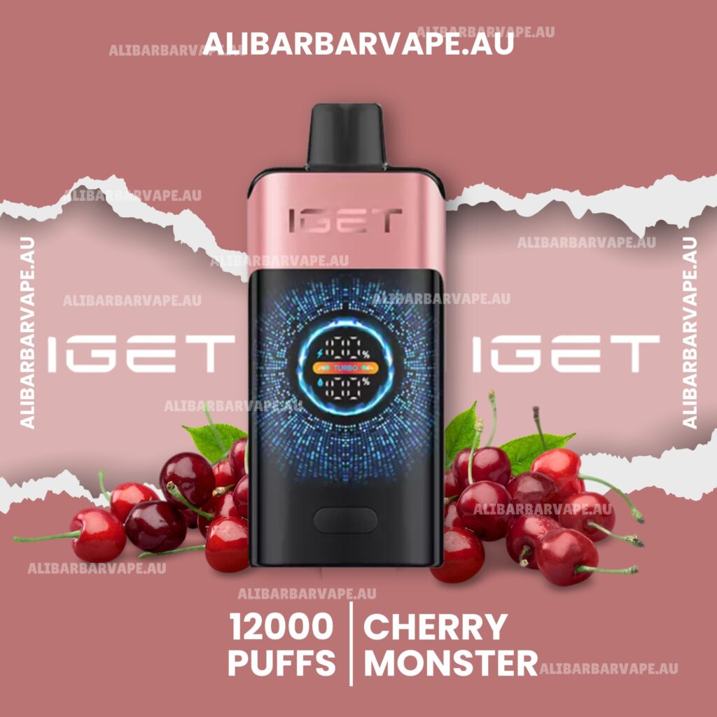 Iget One 12000 Puffs Cherry Monster Vapes Sydney Delivery Disposable Vape - Online Shop Australia & New Zealand